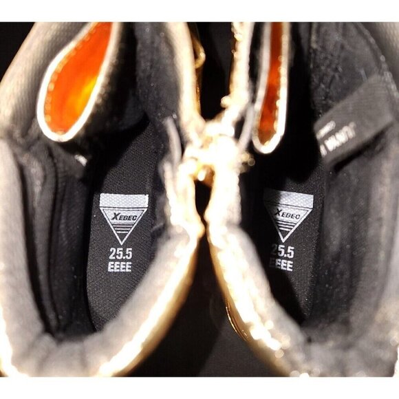 Junya Watanabe x Zebec Oil Resistant Ankle Boots 9.5 25.5 EEEE Women Gold - Picture 11 of 16